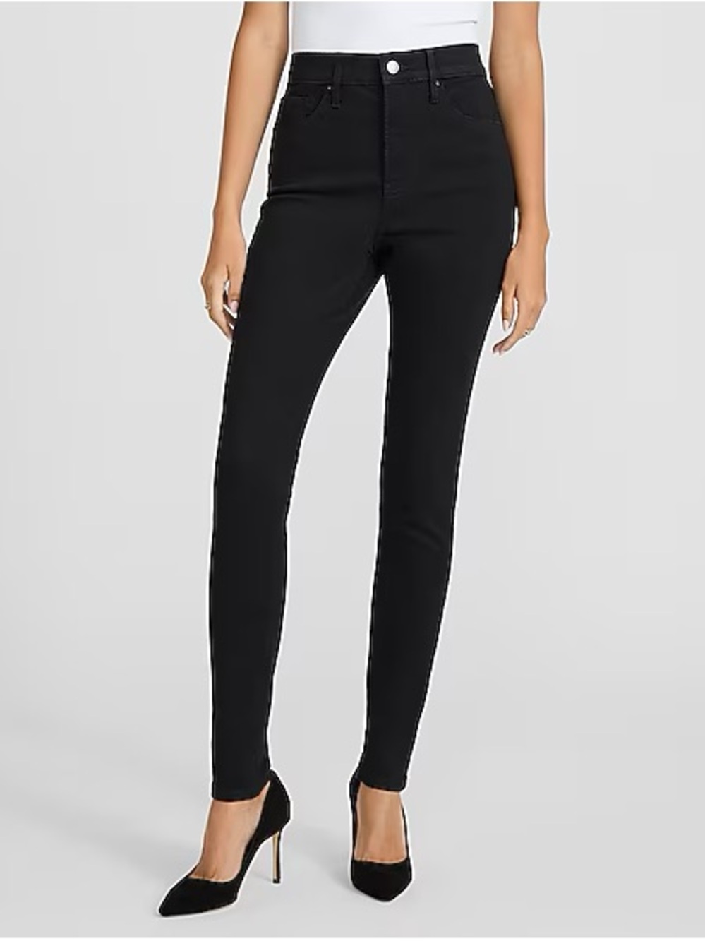 Express Black High-Rise Skinny Jeans